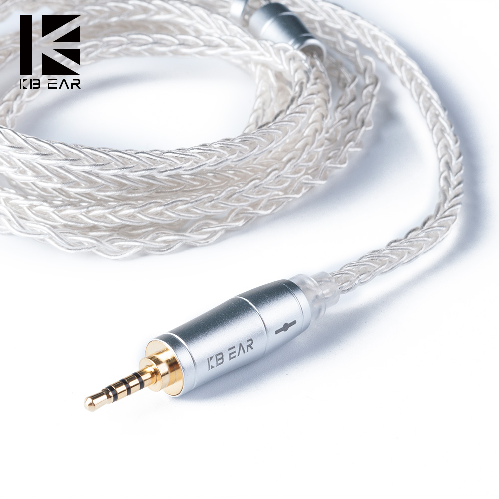 Gaming Headset Wired - KBEAR 8 Core Verbeterde Zilveren Bedrade