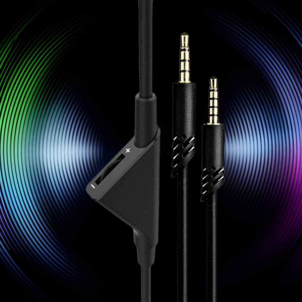 Gaming Headset Wired - 2,0M/6,5 Voet Aux-kabel met volumeregeling audiokabel