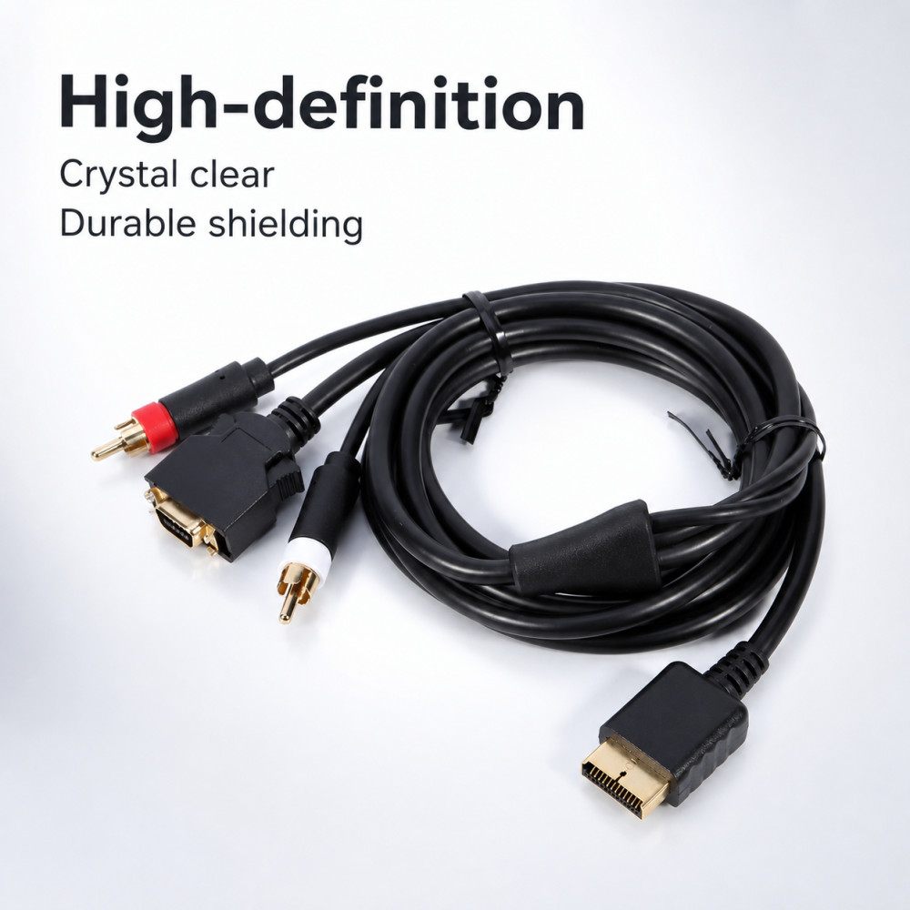 Vergulde AV-kabel voor PS2 PS3 - Gaming Console Definition recensie en prijs